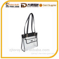 transparent pvc cosmetic bag with handle for ladies for wholesale